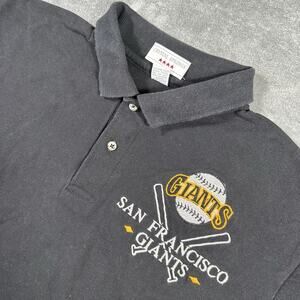 VINTAGE San Francisco Giants Men's XL Polo Shirt 90s 100% Cotton Made In USA